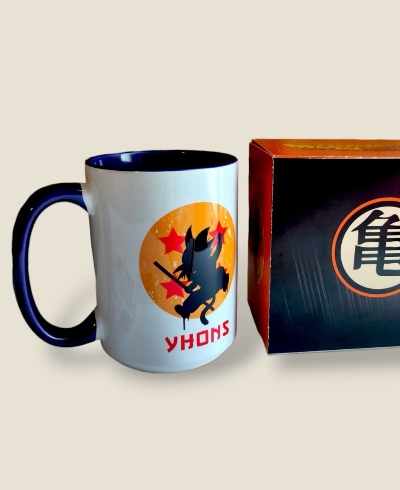 PACK DBZ 4.5CM PELUCHE AUDIO PERSONALIZADO+ TAZA 15Onz